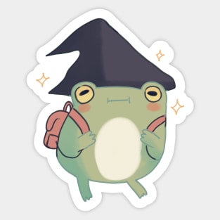 Cute Frog wizard Sticker